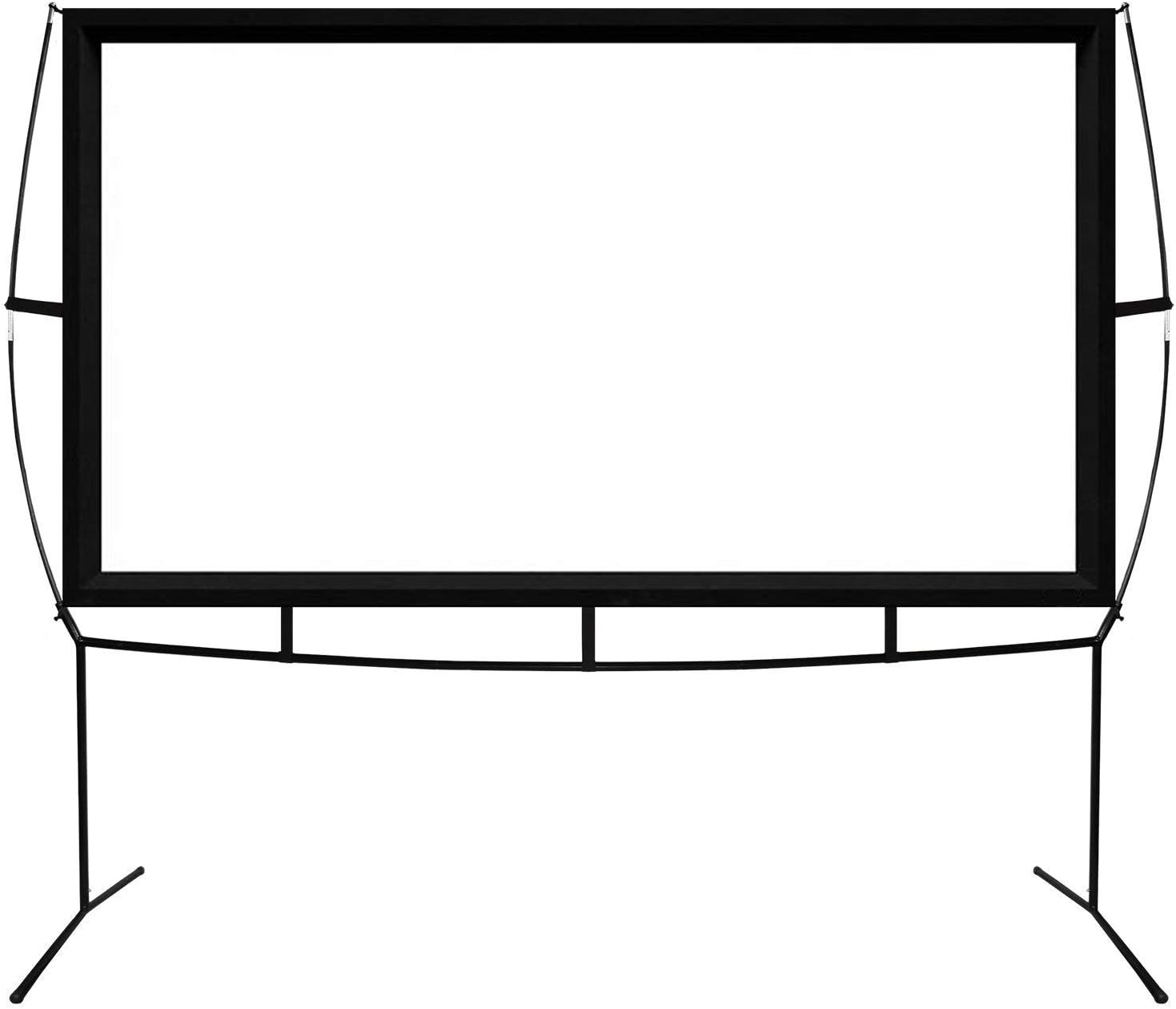 Fast Assembly Design - No Tools Needed - Jumbo 120 Inch 16: 9 Portable Outdoor and Indoor Movie Theater Front and Rear Projector Screen with Stand Legs : Office Products