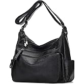 Artwell Fashion Crossbody Bag For Women Shoulder Bag Soft PU Leather Handbags Purses Multi Pocket Hobo Tote Bag