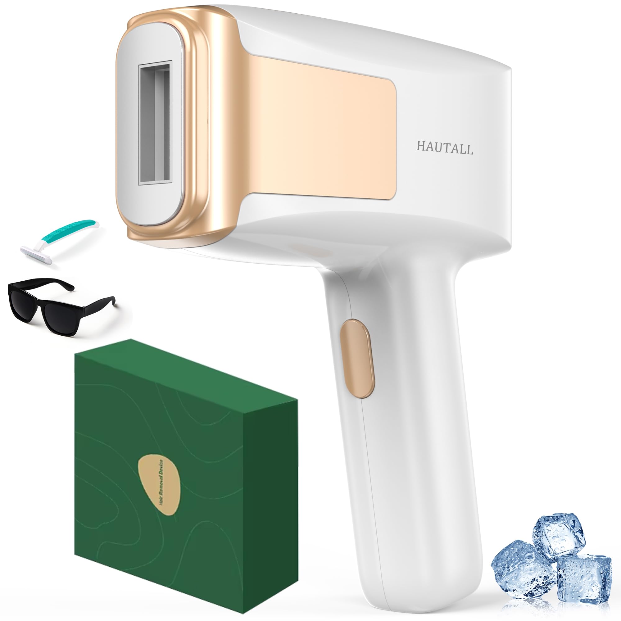IPL Hair Removal Device, 3-in-1 Functions, Long Lasting & 30% Faster & Painless, at Home Laser Hair Removal Device for Women and Men, 2 Flash Modes & 5 Energy Levels, Corded Use