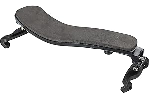 MECCANIXITY Violin Shoulder Rest Black for Violin Fiddle 1/4-1/8 Size with Collapsible Adjustable Feet