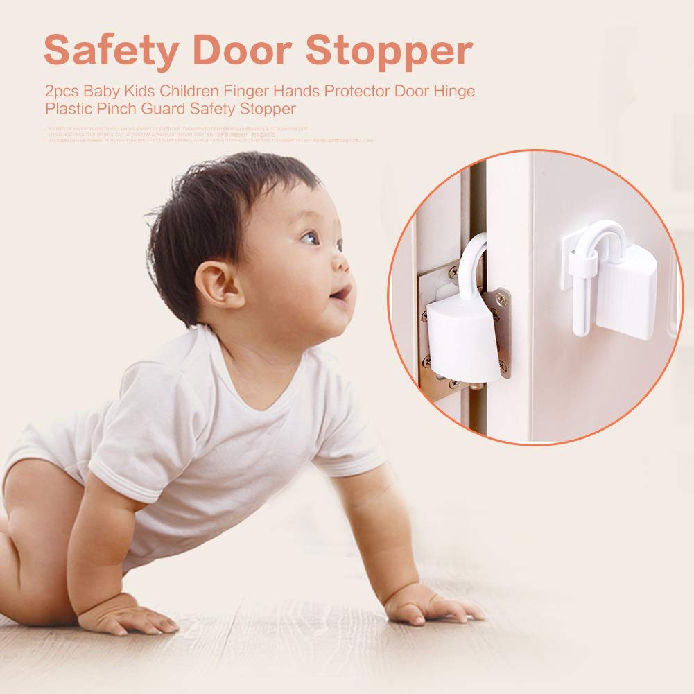 2pcs Finger Pinch Guard - Finger Guard Baby Proofing Child Safety Foam Door Stoppers Kids Safety Finger Pinch Hinge Guard Protector