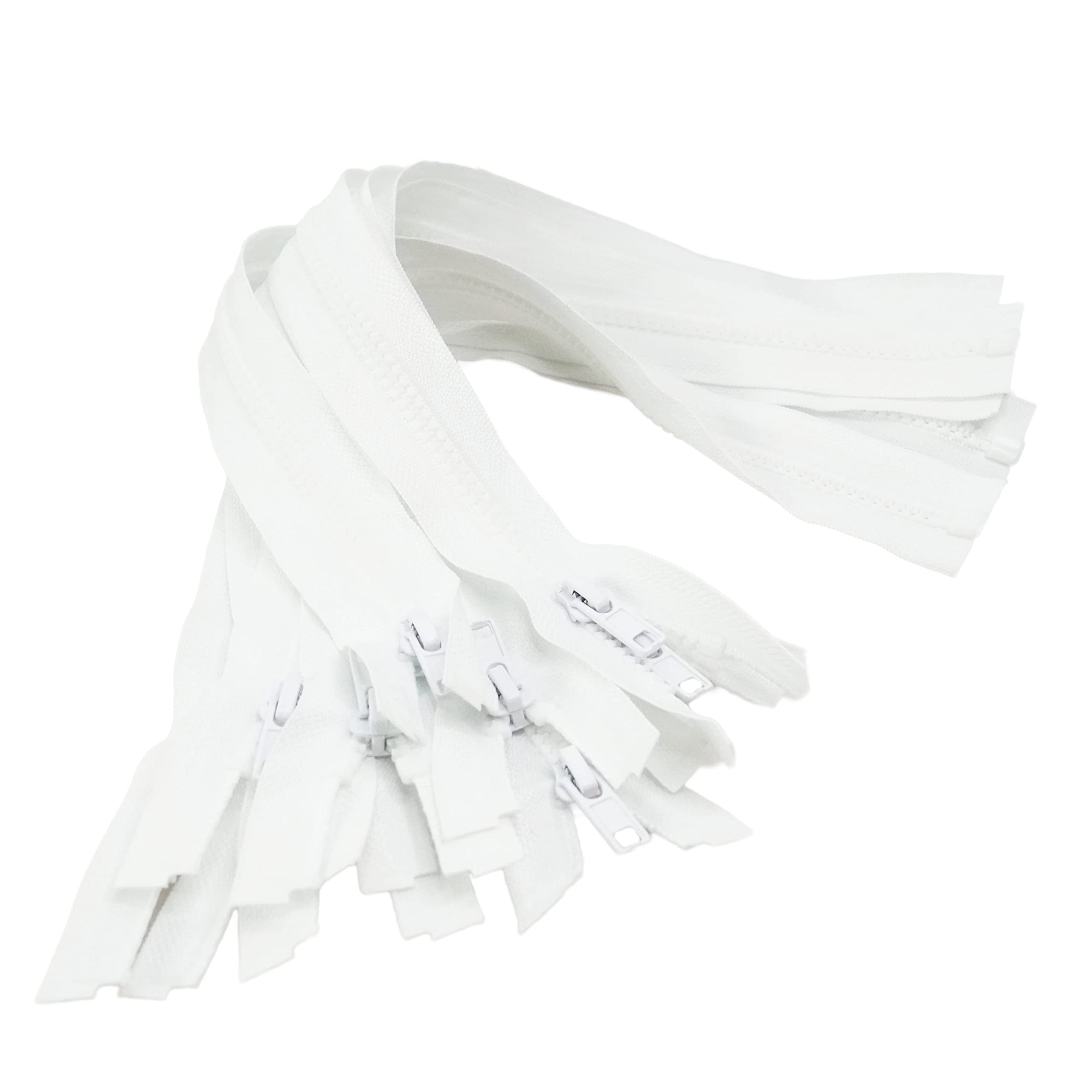 Trimz Zipper, White, 10 Pieces
