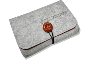 HISTCO ENTERPRISE Felt Soft Carrying Case for Nintendo Game Boy Advance Grey - Portable Travel Case, Protective Pouch for Handheld Retro Game Console