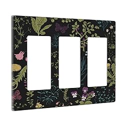 Vintage Black Herbs Floral Botanical Darkground 3