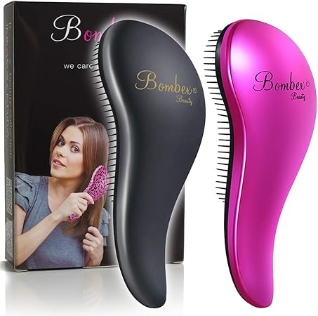Amazon Bombex ヘアブラシ ヘアケアブラシ 髪くし 絡まない 子供の髪 濡れた髪 頭皮マッサージ 血行促進 ダメージ軽減 2点セット ブラック ピンク Bombex ヘアブラシ 通販