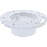 3 X 4 PVC Flat Closet Flange With Knockout