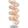 Toplife Spiral Design Stainless Steel Egg Skelter Dispenser Rack,Storage Display Rack,Silver