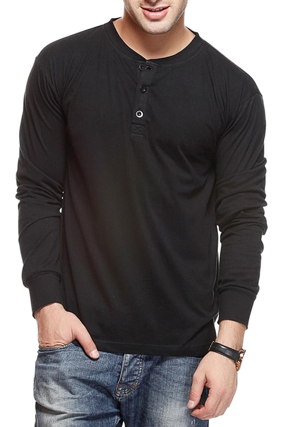 gritstones men's plain slim fit t-shirt