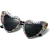 Hanj Heart Shaped Birthday Sunglasses, Rhinestone Birthday Queen Glasses, Heart Sunglasses Birthday Party Favors
