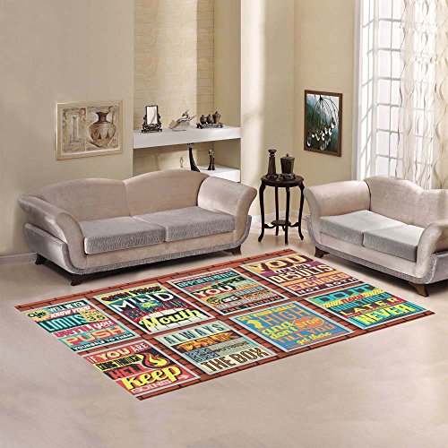 Funky Rugs with Words Motivational or Funky Words on the Floor