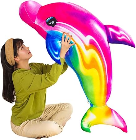 Amazon Yabina Toys 海豚のぬいぐるみ ふわふわイルカ抱き枕 海洋魚 可愛いいるか動物ぬいぐるみ 虹色 110cm ぬいぐるみ おもちゃ Amazon Yabina Toys 海豚のぬいぐるみ ふわふわイルカ抱き枕 海洋魚 可愛いいるか動物ぬいぐるみ 虹色 110cm ぬいぐるみ おもちゃ