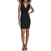 Siena Women's Crepe Scuba Knotted Mini Dress
