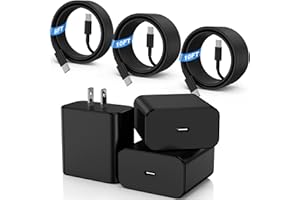 3 Pack USB C Charger Block for Samsung Galaxy S25 S24 Ultra,45W Super USB C Wall Charger Fast Charging with 6FT+10FT+10FT Typ