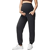 G4Free Smoofit Modal Soft Maternity Joggers with Pockets Over The Belly Pregnancy Casual Sweatpants