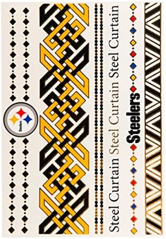 NFL Metallic Jewelry Tattoos Pittsburg Steelers