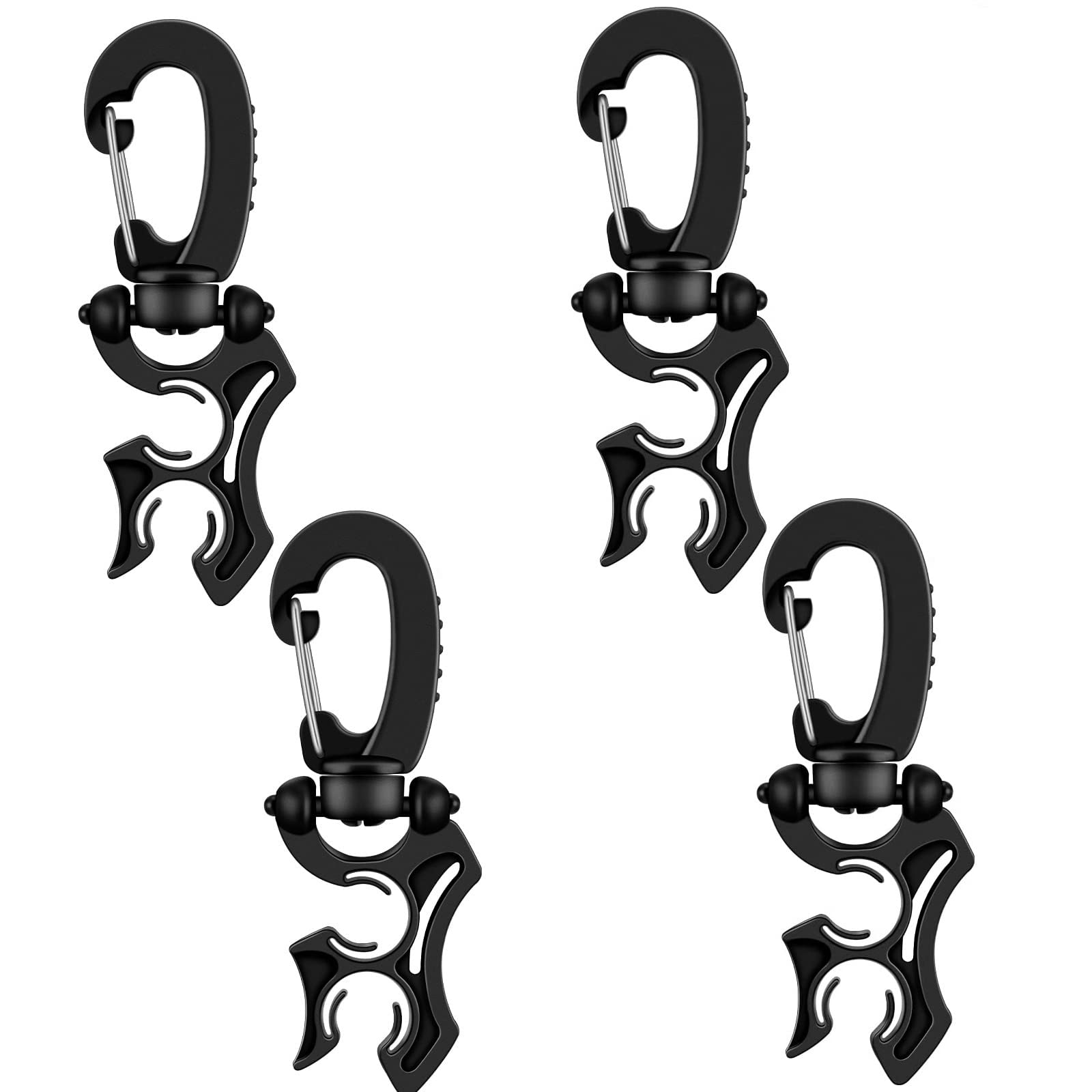Gokoti 4 Pcs Scuba Diving Double Hose Holder Clip Scuba Diving Double Hose Clip Diving and Snorkeling Equipment Accessories