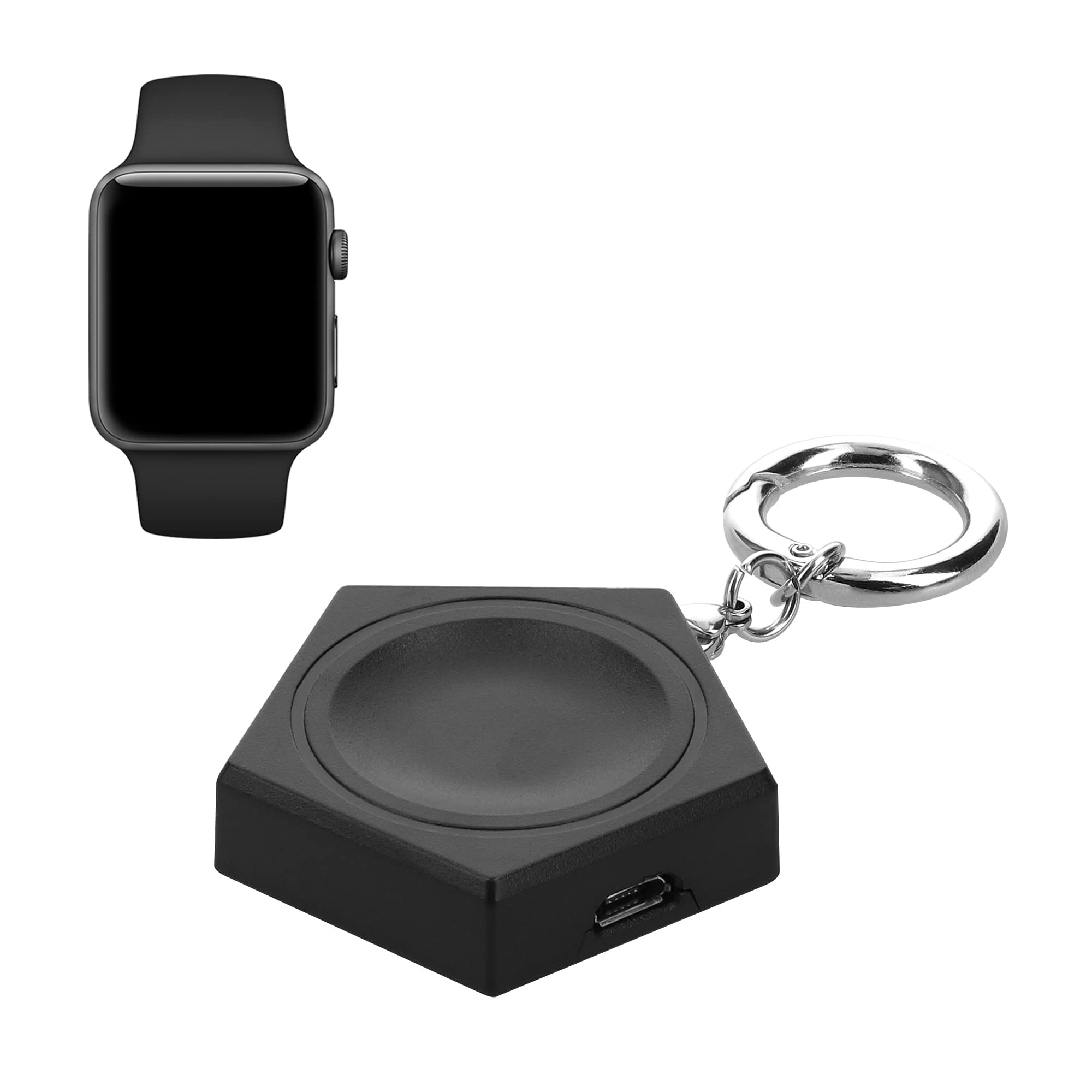 kwmobile Smartwatch Charger Compatible with Apple Watch 7 6 5 4 3 2 SE - Charger Magnetic Docking Station - Black
