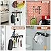 Auwey Mop Broom Holder Wall Mount with Hook Gripper Slot, Garden Storage Rack Mop Broom Handle Kitchen Storage Garage Garden Tools Commercial Organizer (5 Position 6 Hooks)