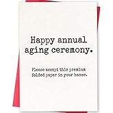 ICOOLYI Funny Sarcastic Birthday Card for Men and Women｜Minimalist Dry Humor Greeting Card for Friends, Coworkers, or Loved Ones