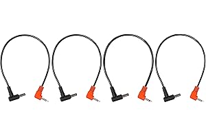 KURRENT ELECTRIC (4) Pack of Short Pedal Power Cables for SKB PS-6 PS-15 Stomp 6 PS-8 Pedalboards