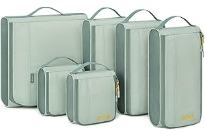 BAGSMART Keep Shape Packing Cubes for Travel, 6 Set Travel Cubes for Packing, Lightweight Suitcase Organizer Bags Set for Travel Essentials