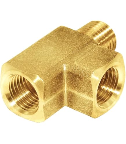 PARKER Street Tee: Brass, 1/2 In X 1/2 In X 1/2 In Fitting Pipe Size, Female NPT X Male NPT X - Foto 12