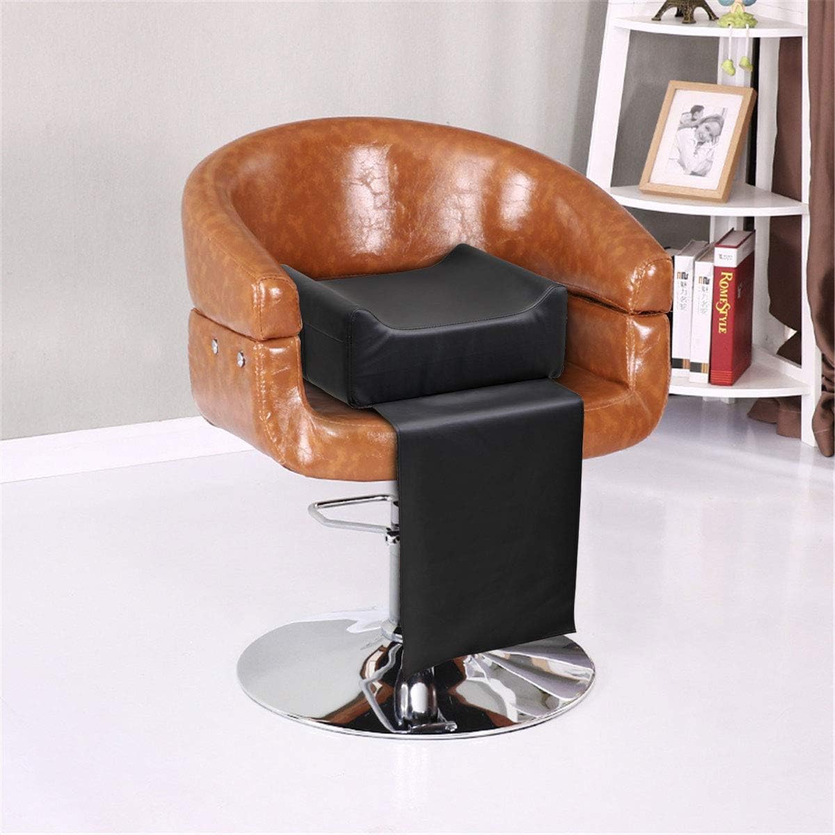 JAXPETY Barber Shop Child Booster Seat, Beauty Salon Spa Massage Equipment for Styling Chair, U-Shaped Leather Seat Cushion, Black: Kitchen & Dining