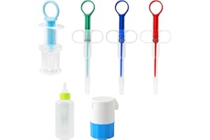 HOOHNNAA 6pcs Pet Piller, Pet Liquid Feeding Syringe, Pill Popper for Cats Dogs, Pill Crusher Dispenser for Pets, Pill Syringe for Cat, Kitten Puppy Bottle Feeding Kit, Pet Feeding Bottle, Kitten Bottle Feeder