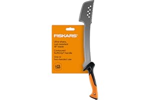 Fiskars Machete Knife, Machete For Cutting Trees, Heavy Duty, 18-Inch Bushcraft Axe Branch Cutter with Rust-Resistant and Low-Friction Blade Coating and Nylon Sheath