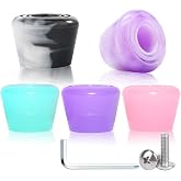 VNAKER PU Rubber Roller Skate Toe Stoppers 1 Pair with Screws