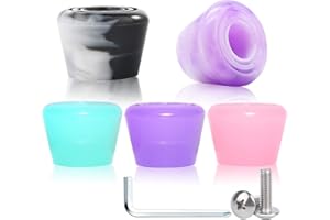 VNAKER PU Rubber Roller Skate Toe Stoppers 1 Pair with Screws