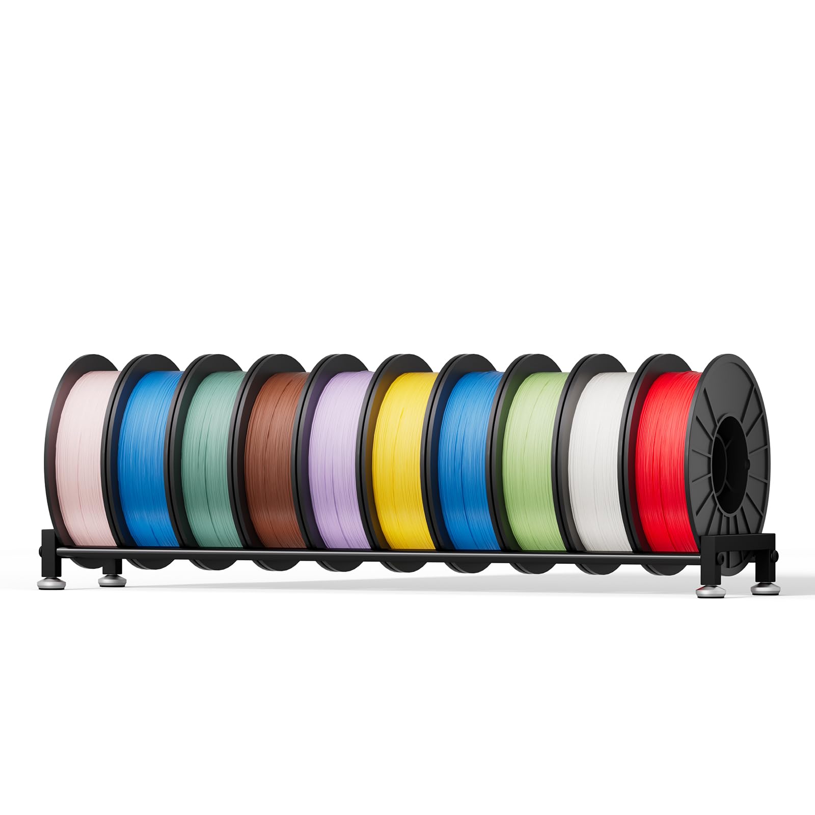 Photo 1 of 3D Filament Storage Rack Desktop - 3D Printer Filament Rack for 10 Rolls, Metal Spool Shelf Organizer for PLA, ABS, TPU Filaments, Filament Holder for 3D Printing Workstation, Home, Workshop, Studio
