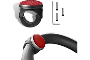 WINUERK Steering Wheel Knob Spinner, Vehicle Steering Wheel Spinners Ball, 360 Degrees Rotation Suicide Knobs with Metal Bearings, Universal Steering Wheel Accessories for Car, SUV, Trucks, Tractors (Red)