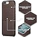 TRAKK SLIM iPhone 7 Plus PU Leather Case, Premium Woven Rich Texture with Credit Card Slot Holder, TWILL Lined iPhone Protective Case for Apple iPhone 7 Plus 5.5 Inch, Brown
