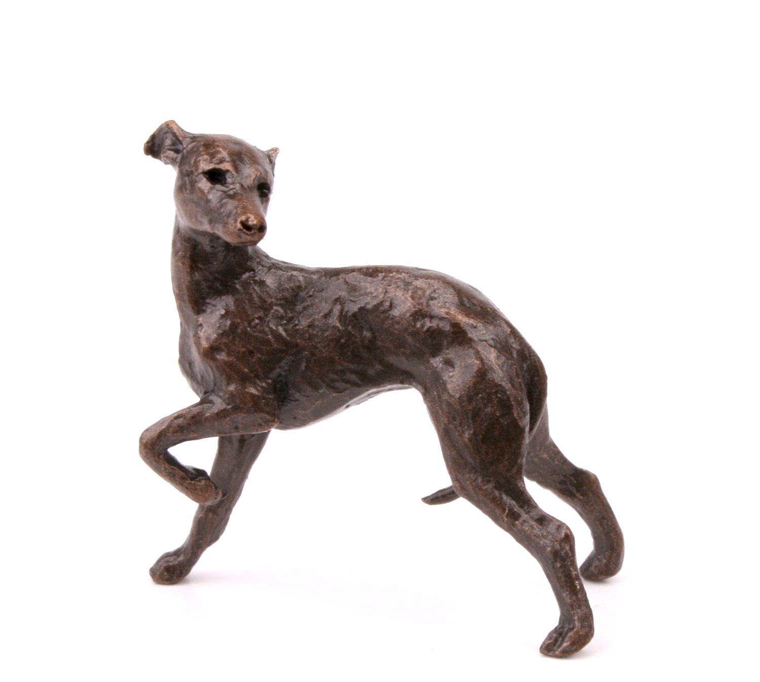 Butler & Peach Detailed Small Solid Bronze Whippet