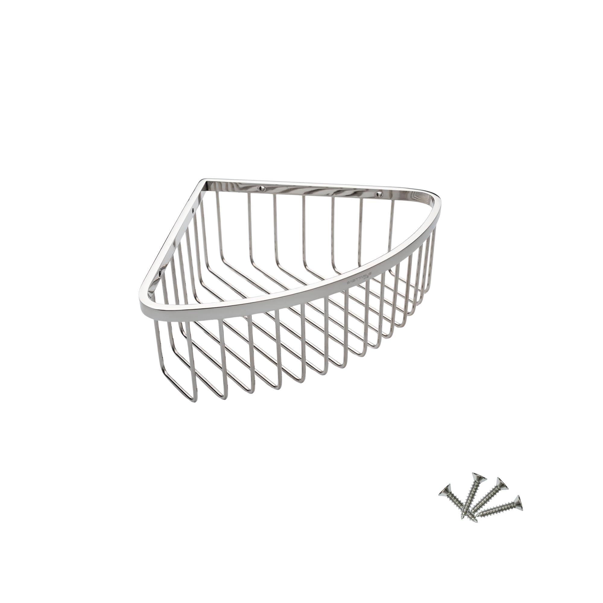 Sagittarius 80S1 Corner Shower Caddy – Rustproof Stainless Steel SUS 304, 8 cm Deep Shelf, Durable Organizer, Corner Storage, Chrome
