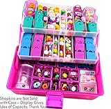 Shopafun Storage Organizer - Fits Shopkins, LOL Dolls, Shoppies - Mini Packs Toy Carrying Case (2 Trays, 3 Levels, 2 Mats) Pink / BPA Free by Felix and Wise