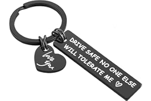 iJuqi Valentine's Day Gifts for Him Men - Drive Safe Keychain Boyfriend Gifts Boyfriend Husband Gifts from Girlfriend Wife