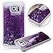 Galaxy S6 Case, Liujie Cute Funny Glitter Quicksand Dynamic Transparent 3D Flowing Star Hard PC Protection Phone Case for Samsung Galaxy S6 (purple)