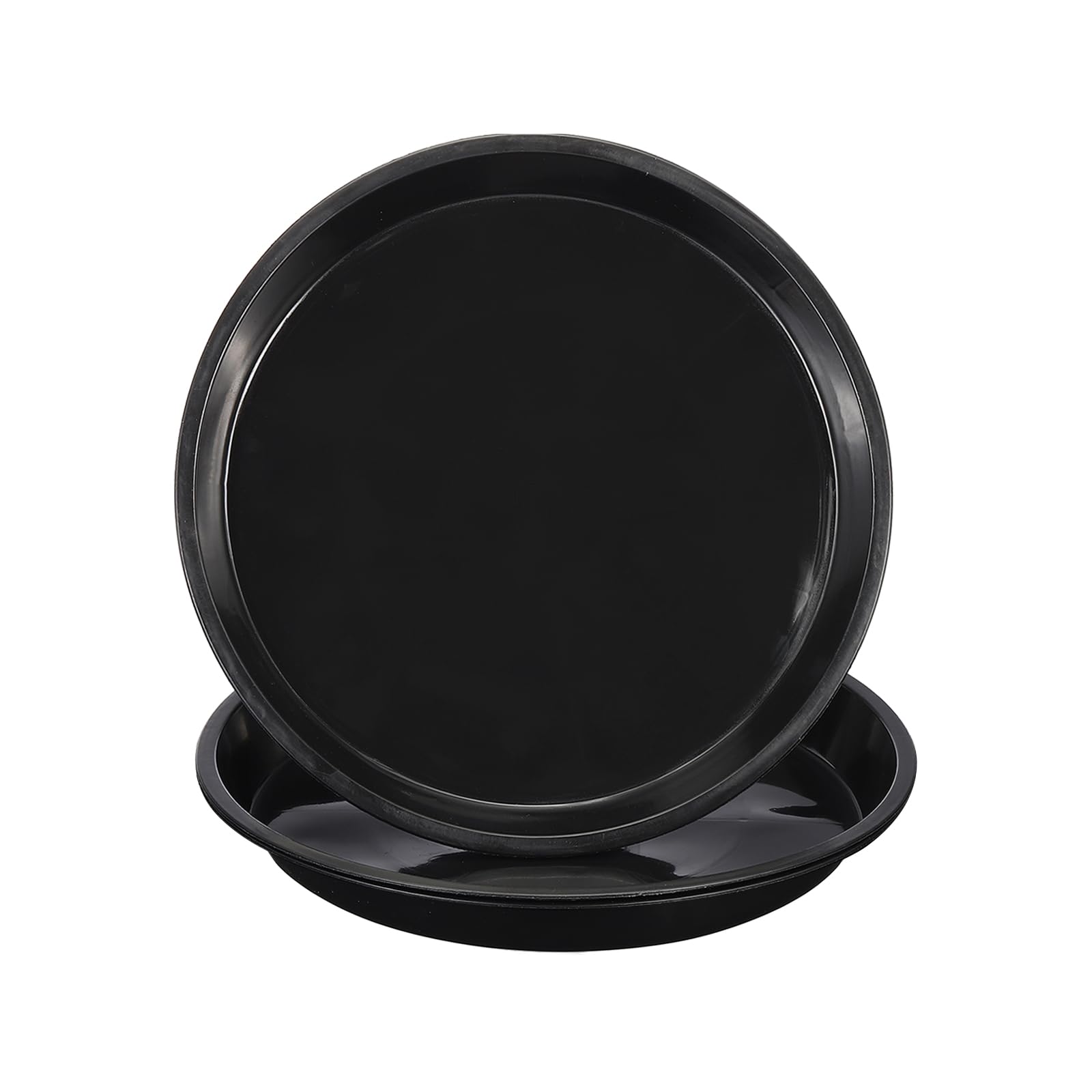 PATIKIL 3 Pack Plastic Plant Saucer, 14 Inch Plant Tray for Pots Round Plant Dish Plant Drip Trays Water Tray for Indoors Outdoors Garden, Black