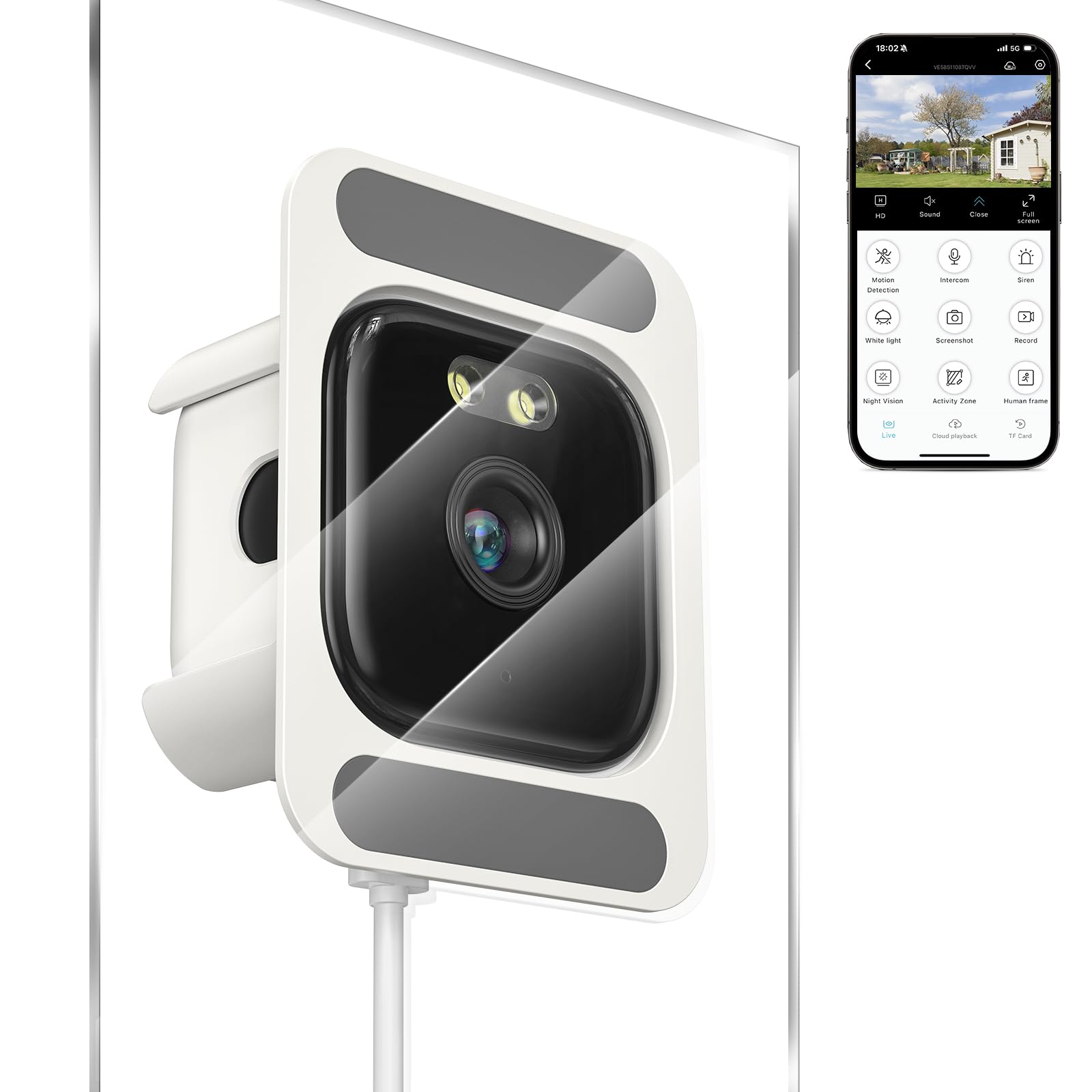 Photo 1 of Ceephouge 3MP 2K Window Camera for Home Security | 2.4GHz & 5GHz Wi-Fi | Person & Motion Detection | Home Camera Indoor for Outdoor/Indoor Monitoring | Full-Color Night Vision | 24/7 Recording