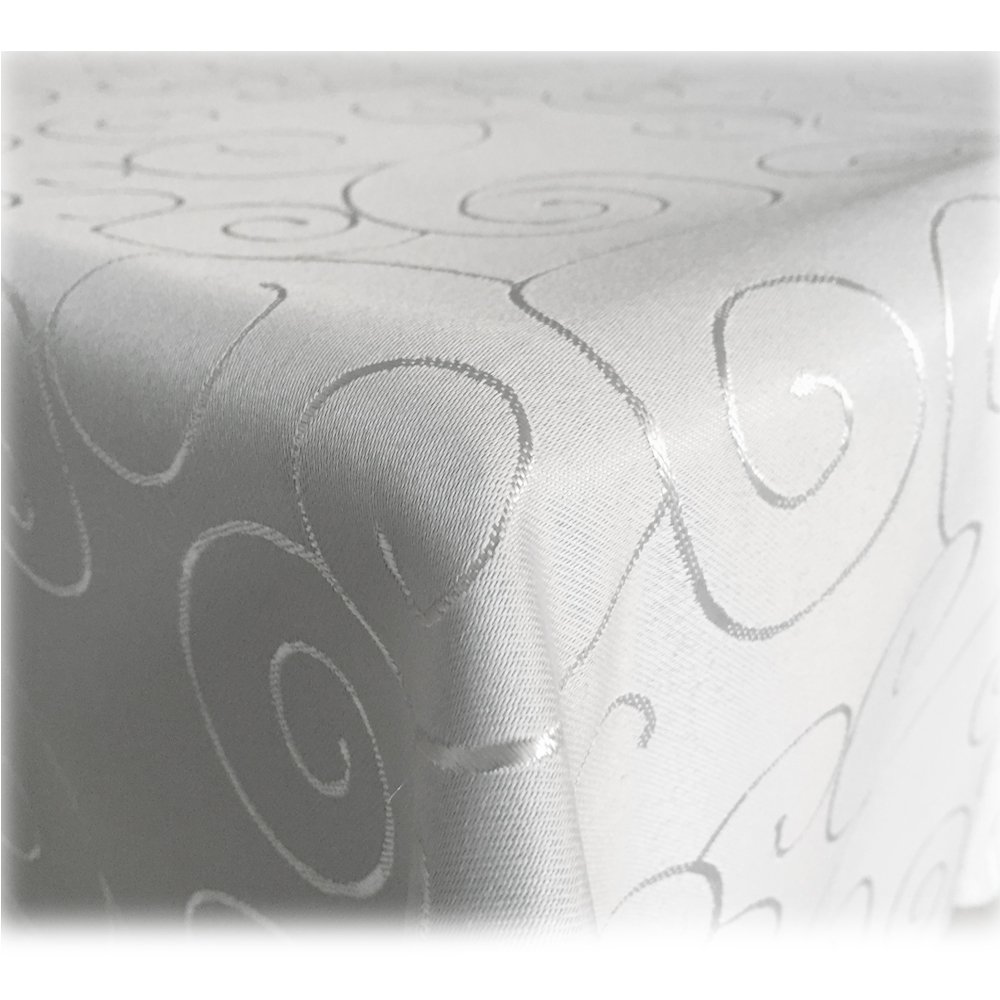 JEMIDI tablecloth ornaments silk gloss noble table cover tablecloth 31 sizes and 7 colours white 160x220