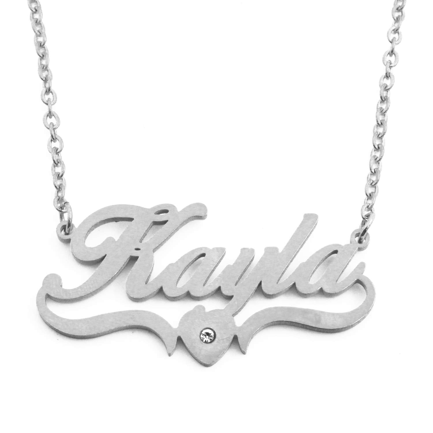 Name Necklace Kayla - Silver Tone - Personalised Jewellery-customised Name Necklace-Name Pendant Sasha-Personalised Necklace for Women