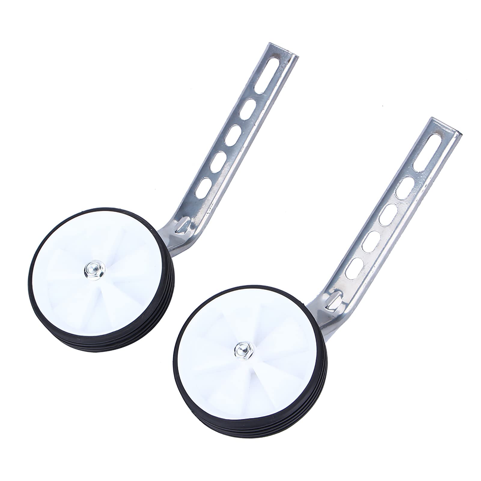 Ejoyous Bike Stabiliser Rubber Replacement Wheels, 2X Universal Bike Stabilizer Wheel Adjustable 12‑20 Large Training Wheels, Children Bike Stabilisers for Kids Riding Safety Equipment