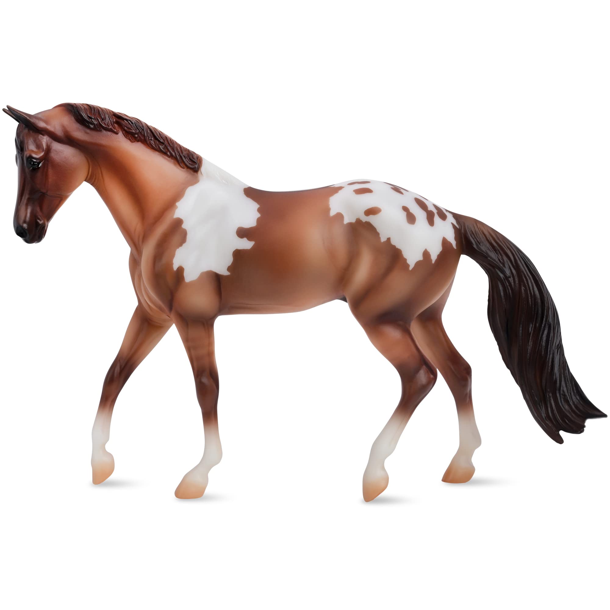 Bandai Breyer Freedom Series Red Dun Pintaloosa Horse Model, 15cm 1:12 Scale Red Dun Pintaloosa Horse Toy, Hand Painted Breyer Horse Toys Collectable Figures As Great Horse Gifts For Girls And Boys