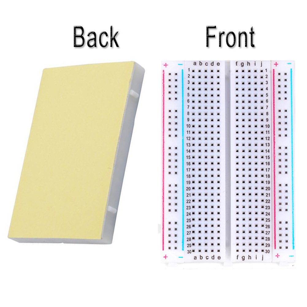 FICBOX 3 Pcs 400 tie points Solderless Breadboard with 120pcs Dupont Wire 40pin Male to Female, 40pin Male to Male, 40pin Female to Female Jumper Wires for arduino (3 Breadboard+3 Dupont Wire)