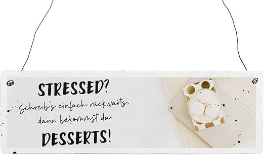 Interluxe Holzschild Vintage Stressed Kuchen Kuche Lustig Arbeit Dessert Spruch Witzig Amazon De Kuche Haushalt