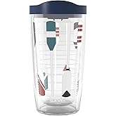 Tervis Either Oars Made in USA Double Walled Insulated Tumbler Travel Cup Keeps Drinks Cold & Hot, 16oz, Classic