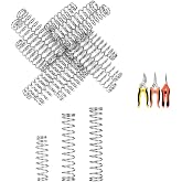 Adiyer Replacement Springs for Pruners, Springs Suitable for The Multicolour 3 Pack Garden Pruning Shears Set selling on Amazon (15pcs springs mixed), Silver Tone