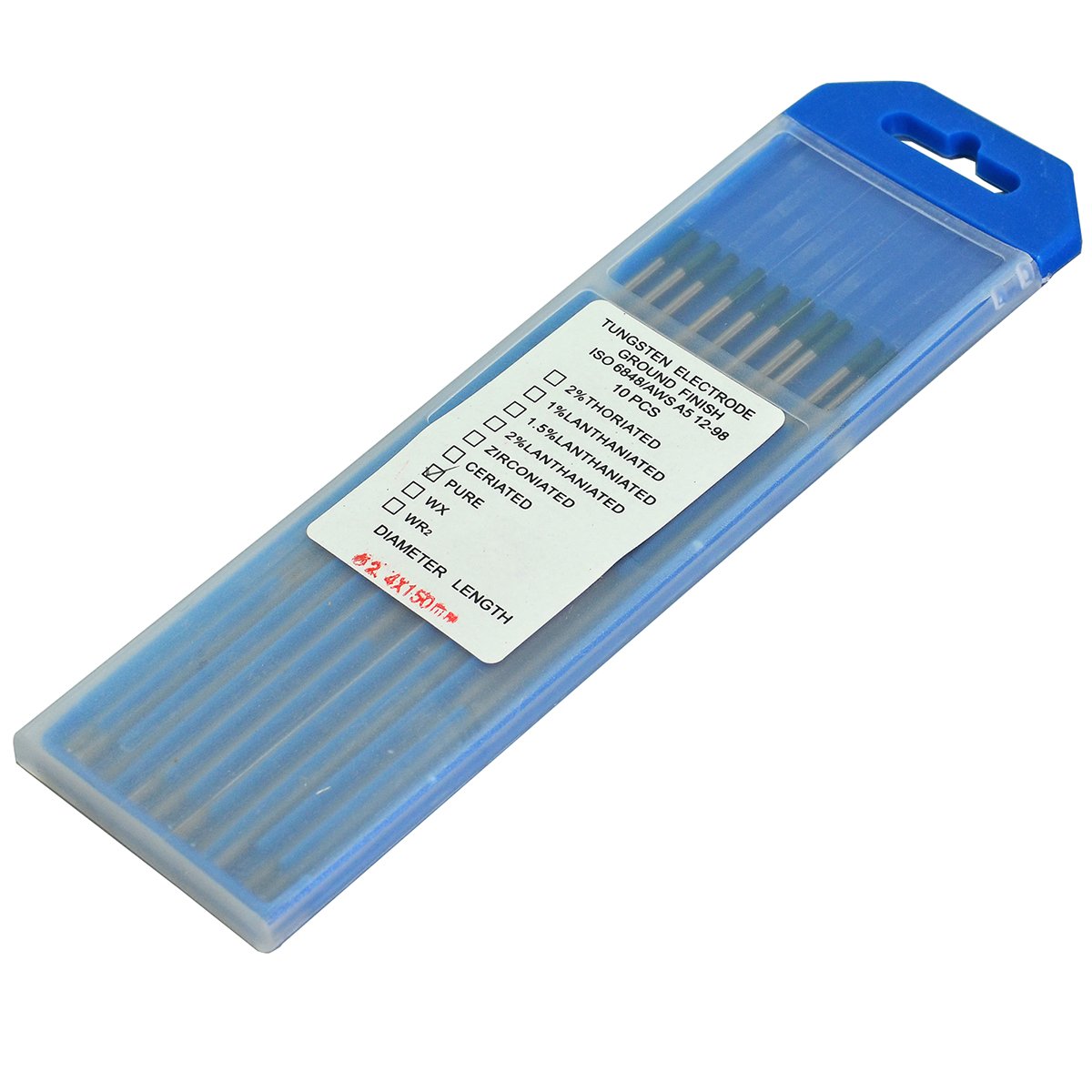 RIVERWELD TIG Welding Tungsten Electrode Pure WP Green Tips 2.4mm x 150mm Pack of 10
